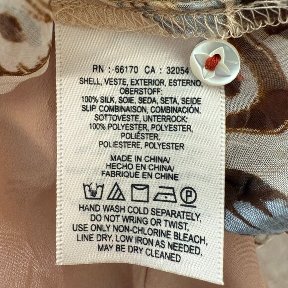 Anthoropologie | Butterfly-Print Tied Silk Top - Picture 11 of 11